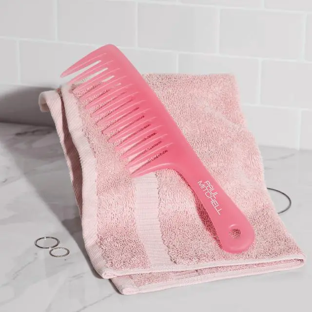 Alt view image 4 of 7 - Detangler Comb, Wide Tooth Comb Detangles Wet or Dry Hair, Guava Pink