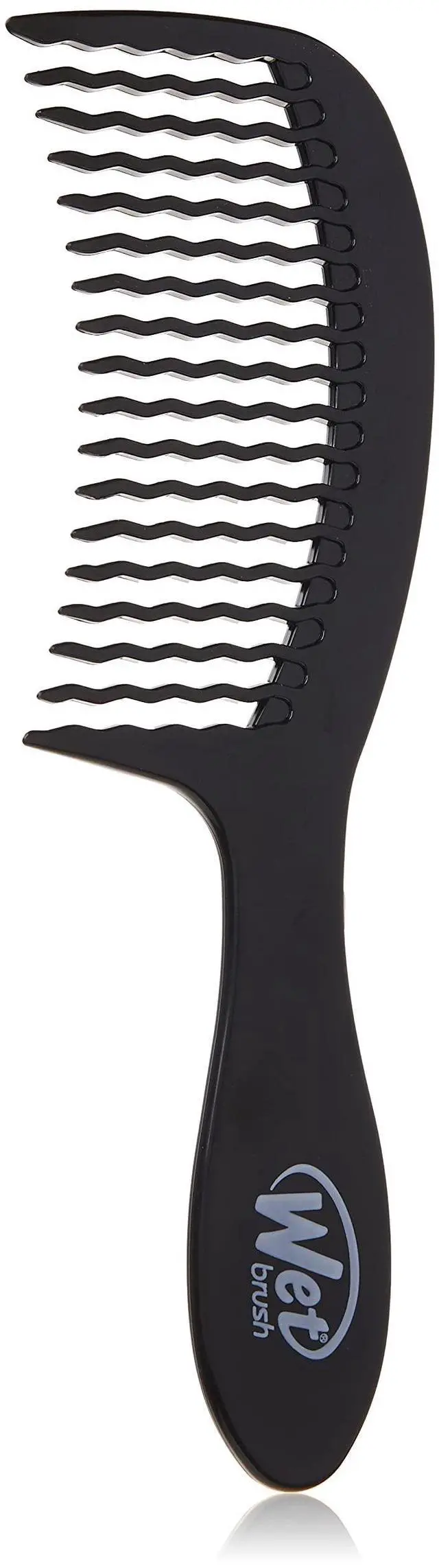Main image of Detangling Comb, Black - Wide Tooth Hair Detangler with WaveTooth Design That Gently and Glides Through Tangles - Brush Throough Conditioner and Hair Masks - Gentle On Scalp and Pain-Free