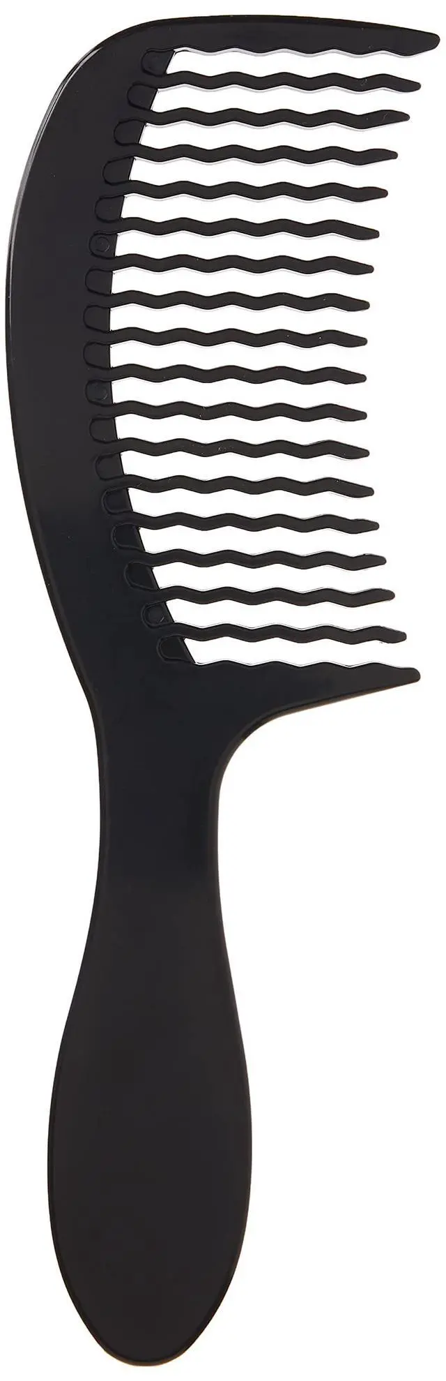 Alt view image 2 of 3 - Detangling Comb, Black - Wide Tooth Hair Detangler with WaveTooth Design That Gently and Glides Through Tangles - Brush Throough Conditioner and Hair Masks - Gentle On Scalp and Pain-Free