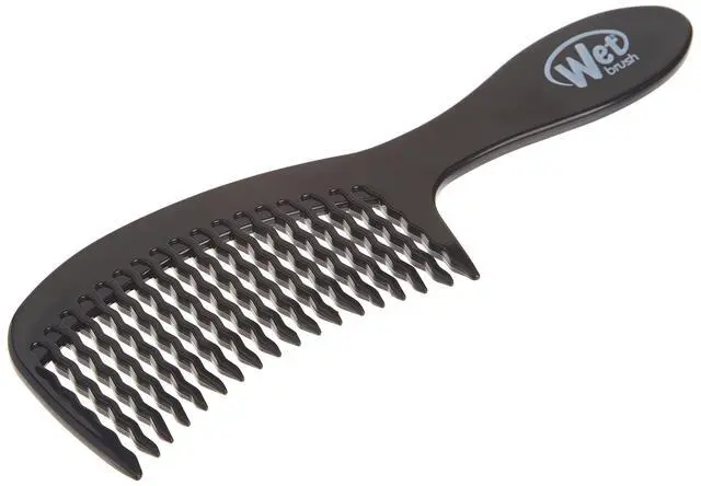 Alt view image 3 of 3 - Detangling Comb, Black - Wide Tooth Hair Detangler with WaveTooth Design That Gently and Glides Through Tangles - Brush Throough Conditioner and Hair Masks - Gentle On Scalp and Pain-Free