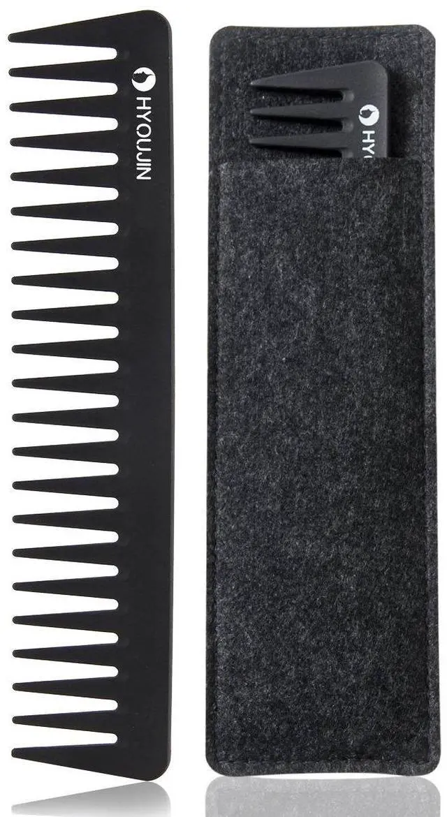 Main image of 601 Carbon Wide Tooth Comb Detangler Comb for Detangling Wet Hair