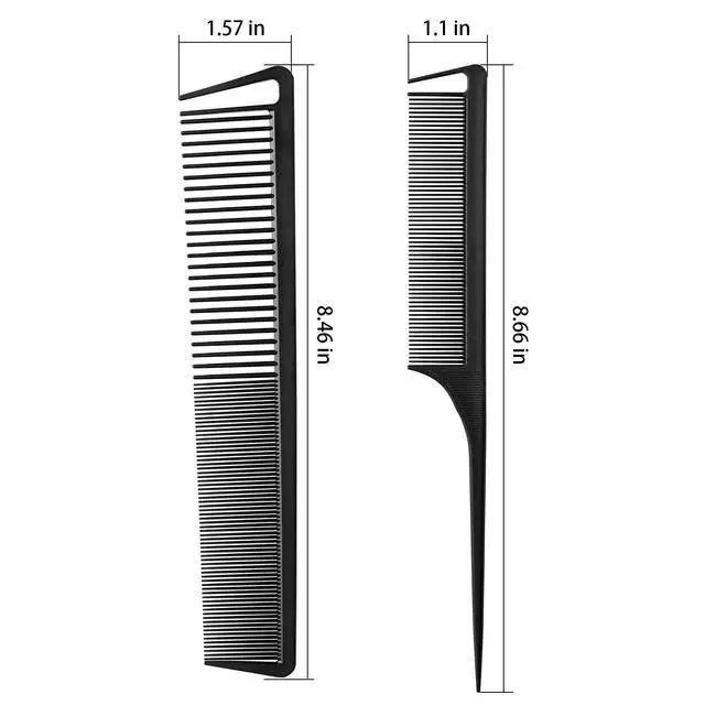 Alt view image 2 of 6 - 2-Pack Professional Black Teasing Comb