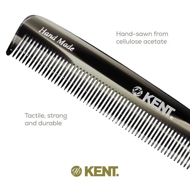 Alt view image 5 of 7 - F3T Black Graphite Fine Tooth Comb - Hair Parting and Straightening Comb for Men's & Women's Dandruff Remover, Saw Cut and Hand Polished Made in England