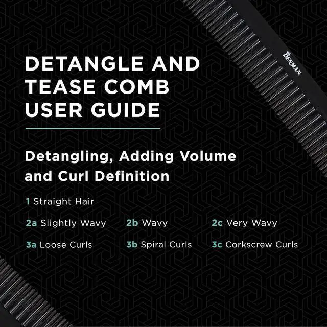 Alt view image 6 of 6 - Jack Dean by (Black) Curl Volumiser Comb for Separating, Styling, Defining, Enhancing & Boosting Curls (D12)
