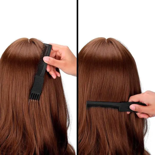 Alt view image 5 of 6 - 3 Pack Carbon Lift Teasing Combs with Metal Prong, Hair Pick Comb for Women Hair Styling(Black)