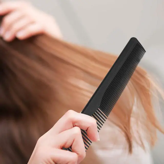 Alt view image 3 of 6 - 12 Pcs Fine & Wide Tooth Barber Hair Cutting Styling Combs