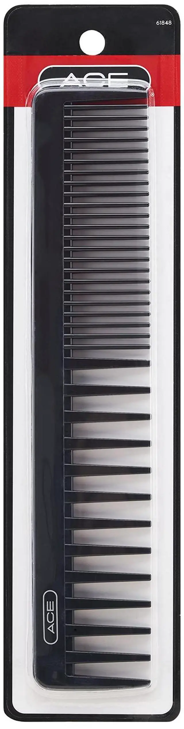 Main image of Ace Bi-function Comb, Coarse Teeth & Regular Teeth, Black, 1CT