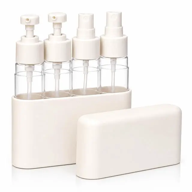 Main image of Travel Bottles for Toiletries (2 Pump + 2 Spray), TSA Approved 1.7oz/50ml Travel Containers Set with Case, Leak Proof Skincare Travel Kit for Lotion, Cleanser, Toner & Facial Mist