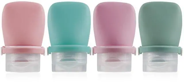 Main image of 1oz Travel Bottles for Toiletries, Silicone Leak-Proof TSA Approved Travel Size Containers (4-Pack) - Reusable Refillable Bottles for Shampoo, Body Wash, Lotion