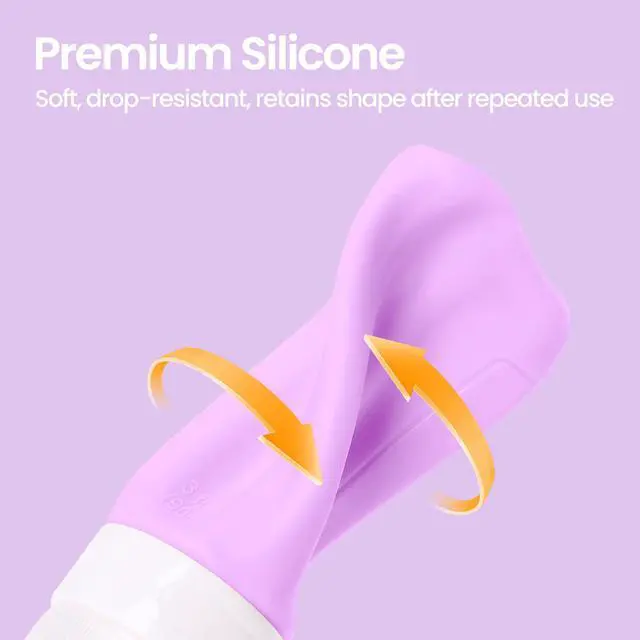 Alt view image 7 of 7 - 17 Pack Travel Bottles for Toiletries, Tsa Approved 3oz Travel Size Containers, Leak Proof Travel Size Toiletries Bottles Silicone, BPA Free Refillable Shampoo Conditioners Kit, Purple
