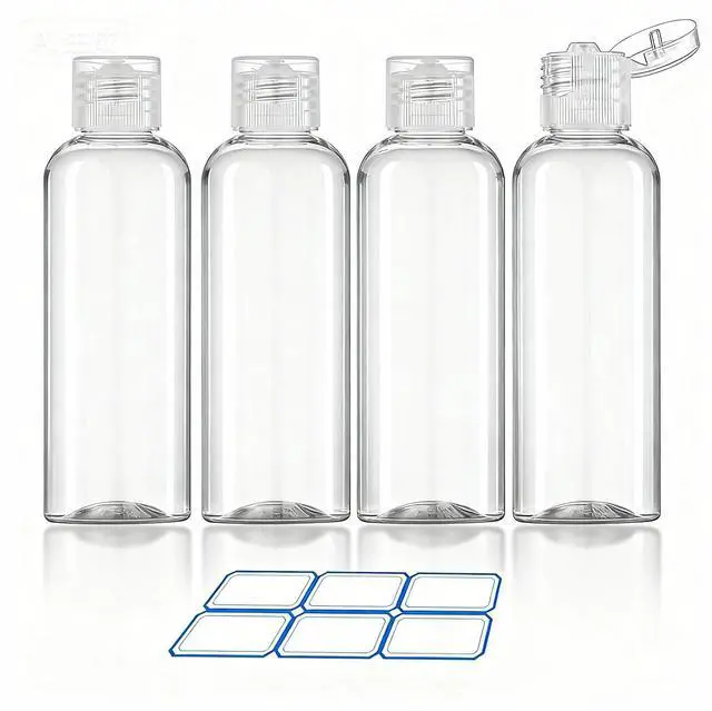 Main image of 4 Pack 3.4 Oz (100ml) TSA Approved Travel Bottles for Toiletries