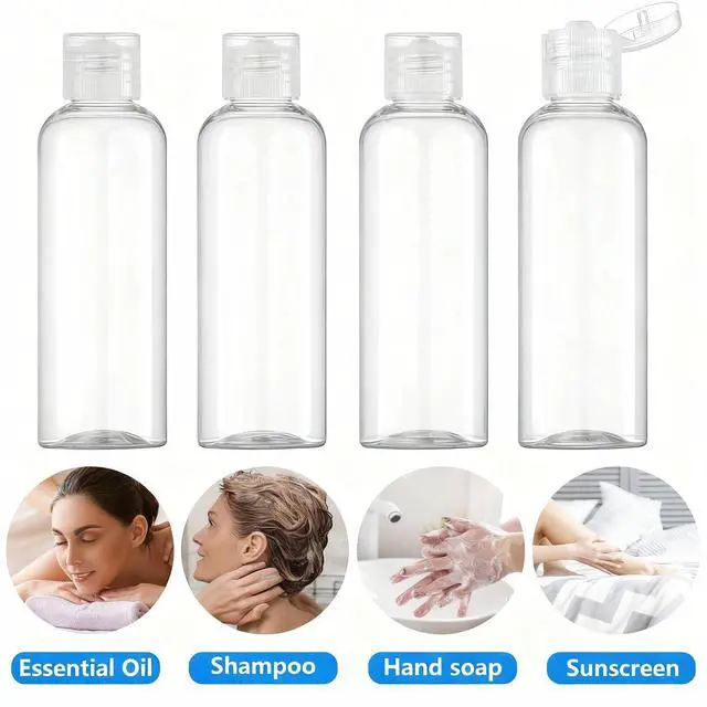 Alt view image 5 of 6 - 4 Pack 3.4 Oz (100ml) TSA Approved Travel Bottles for Toiletries