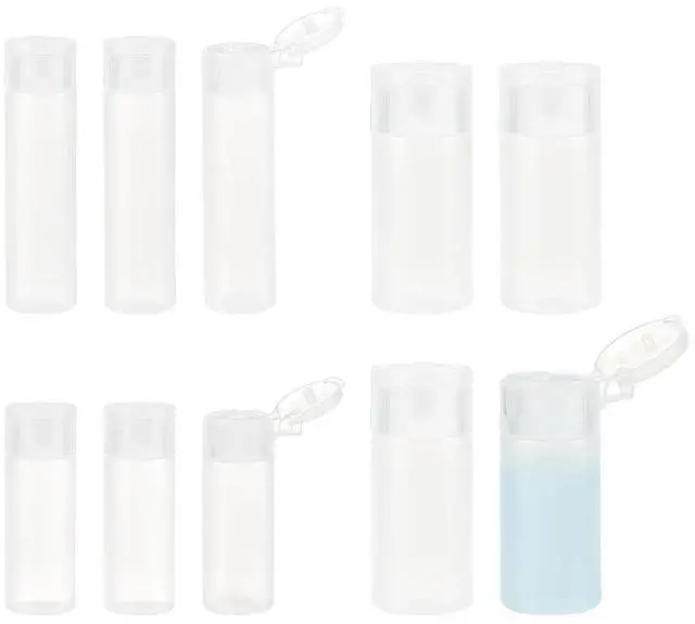 Main image of 10Pcs 12ml/18ml/30ml Travel Bottles Plastic Toiletry Bottles Flip Cap Squeeze Sample Bottle Containers for Makeup Lotion Emulsion Foundation Shampoo Packing