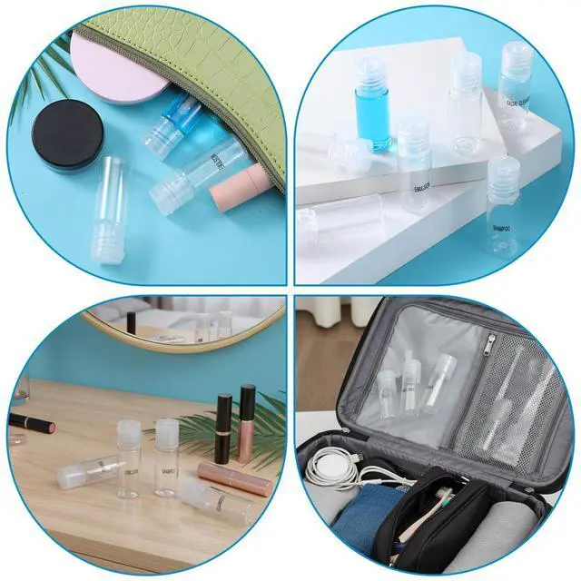 Alt view image 5 of 6 - 12 Piece 15ml/0.5oz Small Travel Tube Bottles Travel Size Make up Sample Containers Leak Proof Clear Plastic Mini Cosmetic Bottles Refillable Empty Lotion Squeeze Bottle for Liquid Toiletries Cosmetic