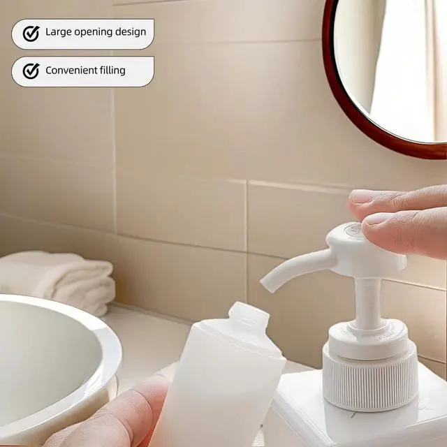Alt view image 7 of 7 - Portable Travel Bottles Set, Silicone Squeeze Containers, White, 3-Pack (30ml, 60ml, 100ml), Leakproof, Wide Mouth Design, BPA-Free, TSA Approved for Toiletries, Shampoo, Lotion (White)