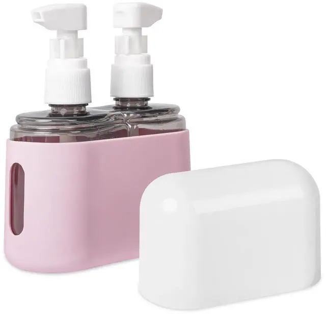 Main image of Travel bottles for Toiletries, TSA Approved Travel Containers, Refillable, Portable, Spray Bottles and Pump Bottles with Labels for Creams, Perfumes and Shampoos (Pink)