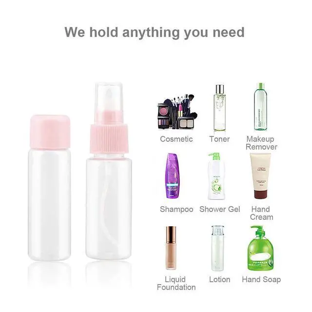 Alt view image 5 of 7 - Travel Bottles Kit, TSA Approved Leak Proof Portable Toiletry Containers Set, Clear PET Flight Size Cosmetic Containers for Lotion, Shampoo, Cream, Soap, Set of 11