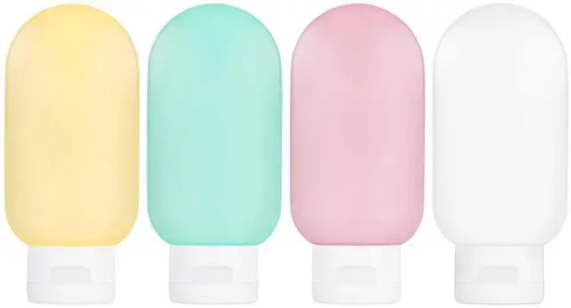 Main image of TSA Approved Travel Bottles Set for Toiletries Travel Size Containers Kit 4 Pack Portable Leak Proof Refillable Squeeze Cosmetic Airplane Essential Shampoo Hair Conditioner Body Lotion Bath Shower Gel