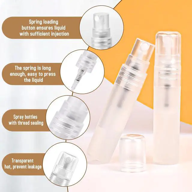 Alt view image 2 of 7 - 6 Pcs 5ml Mini Spray Bottle, Plastic Portable Travel Bottle, Refillable Perfume Sample Bottles, Clear Plastic Spray Bottles Empty, Travel Size SprayBottle for Perfume Essential Pocket EDC, Clear