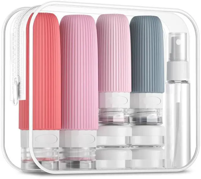 Main image of 16 Pack Travel Bottles Set, TSA Approved Leak Proof Silicone Squeezable Containers for Toiletries, Refillable Travel Accessories for Conditioner, Shampoo, Lotion & Body Wash Accessories