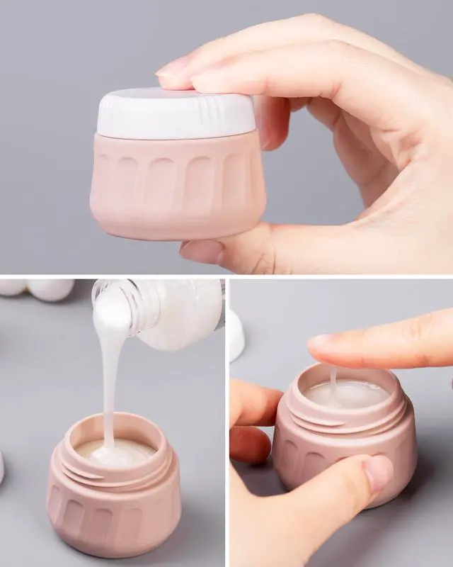 Alt view image 3 of 7 - Travel Bottles for Toiletries 8 Pack, Travel Size Toiletries, Tsa Approved Travel Size Containers 3oz, with Travel Essentials Clear Bag, Leak Proof Silicone Squeezable Creams Jars