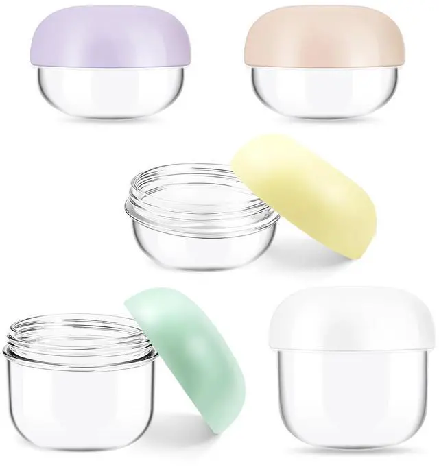 Main image of 5Pcs 20ml 10ml Small Leak Proof Mini Travel Jars, Travel Containers for Creams with Lids and Labels, Travel Bottles Lip Balm Cosmetic for Jewelry Case Toiletries Moisturizer Plastic Jar