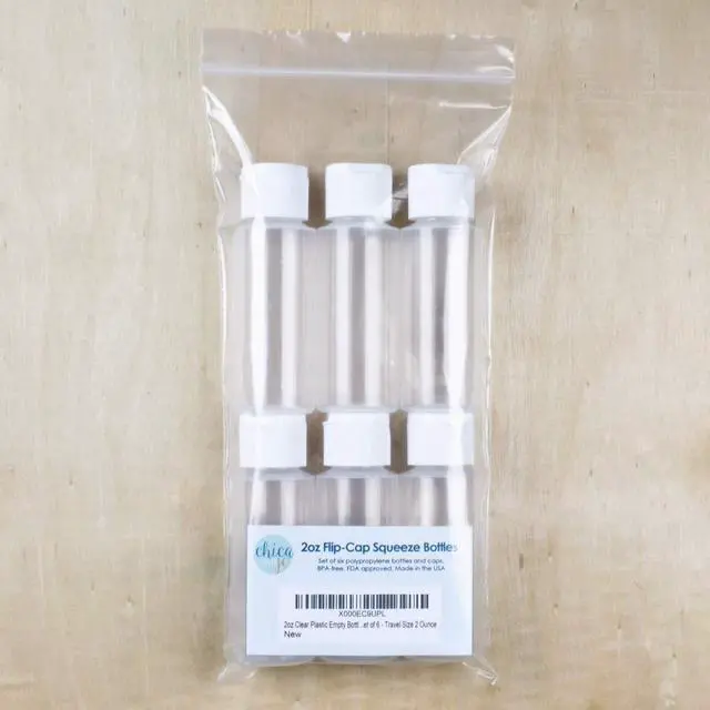 Alt view image 2 of 5 - 2oz Clear Plastic Empty Squeeze Bottles with Flip Cap - BPA-free - Set of 6 - TSA Travel Size 2 Ounce Made in the USA