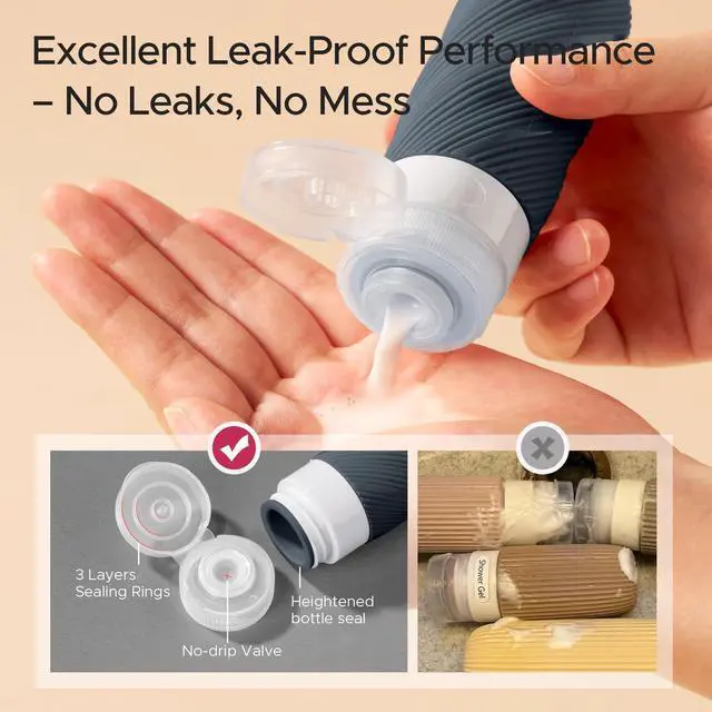 Alt view image 3 of 7 - 23 Pack TSA Approved Travel Bottles for Toiletries, Leak Proof
