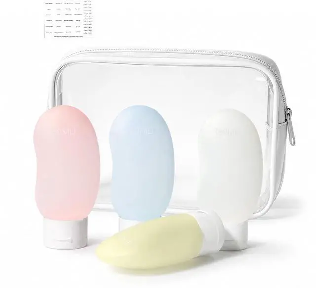 Main image of Silicone Travel Bottles, TSA Approved Travel Size for Toiletry 2oz