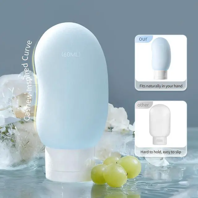Alt view image 2 of 5 - Silicone Travel Bottles, TSA Approved Travel Size for Toiletry 2oz