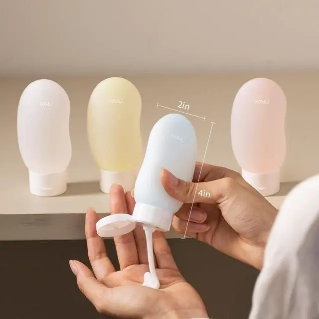 Alt view image 3 of 5 - Silicone Travel Bottles, TSA Approved Travel Size for Toiletry 2oz