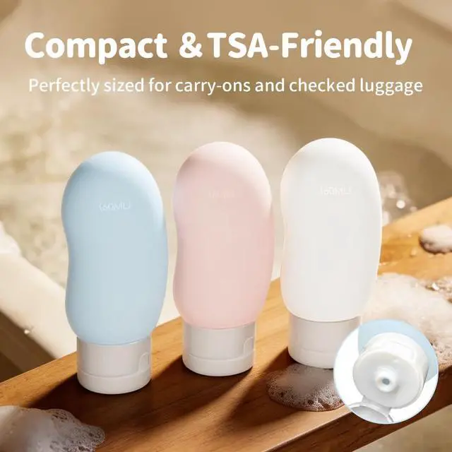Alt view image 4 of 5 - Silicone Travel Bottles, TSA Approved Travel Size for Toiletry 2oz