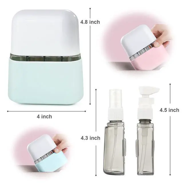 Alt view image 2 of 7 - Travel Bottle Set, 8 Pack TSA Approved Travel Size Bottles, Travel Containers Dispenser, Travel Shampoo Bottles for Cosmetic Conditioner and Lotion