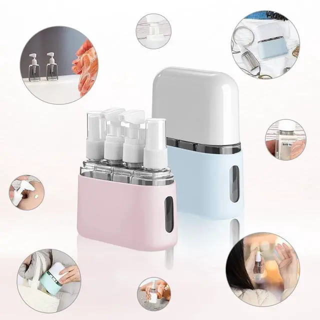 Alt view image 6 of 7 - Travel Bottle Set, 8 Pack TSA Approved Travel Size Bottles, Travel Containers Dispenser, Travel Shampoo Bottles for Cosmetic Conditioner and Lotion