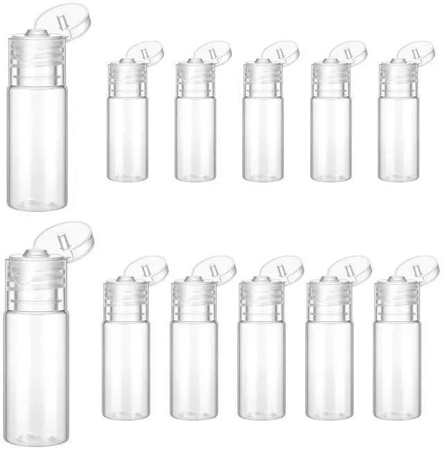 Main image of 12 Pack 15ml/20ml Small Travel Tube Bottles Travel Make up Sample Containers Leak Proof Clear Plastic Mini Cosmetic Bottles Refillable Empty Lotion Squeeze Bottle with Labels for Toiletries Cosmetic