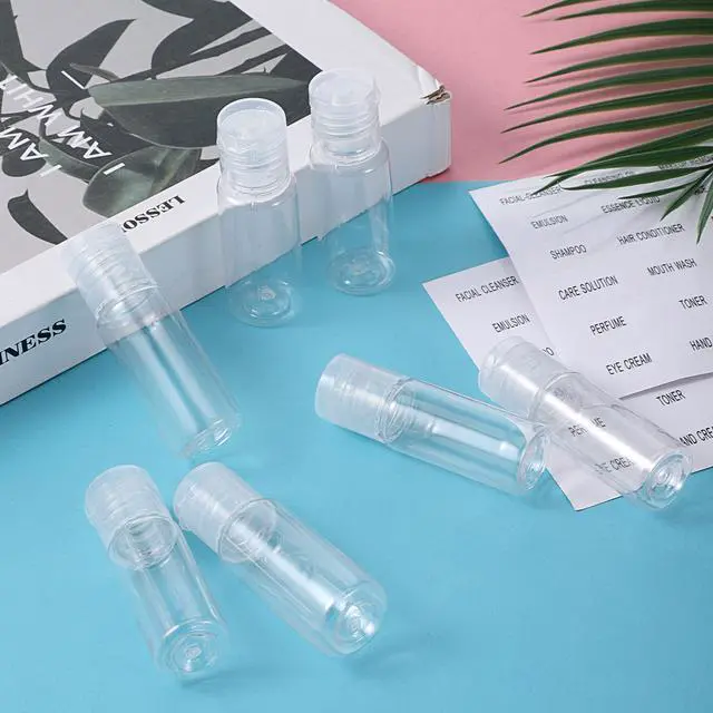 Alt view image 2 of 7 - 12 Pack 15ml/20ml Small Travel Tube Bottles Travel Make up Sample Containers Leak Proof Clear Plastic Mini Cosmetic Bottles Refillable Empty Lotion Squeeze Bottle with Labels for Toiletries Cosmetic