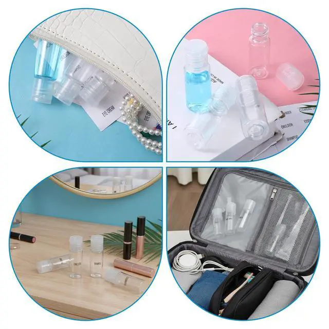 Alt view image 3 of 7 - 12 Pack 15ml/20ml Small Travel Tube Bottles Travel Make up Sample Containers Leak Proof Clear Plastic Mini Cosmetic Bottles Refillable Empty Lotion Squeeze Bottle with Labels for Toiletries Cosmetic