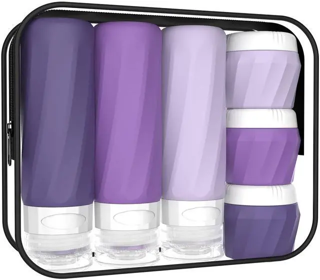 Main image of 6Pcs Travel Bottles for Toiletries, Silicone Travel Size Containers Set