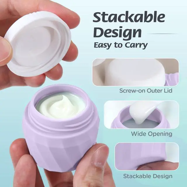 Alt view image 5 of 7 - 6Pcs Travel Bottles for Toiletries, Silicone Travel Size Containers Set