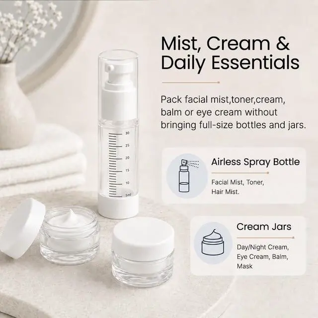 Alt view image 7 of 7 - Silicone Travel Bottle Sets for Toiletries, TSA Approved Size 7pcs