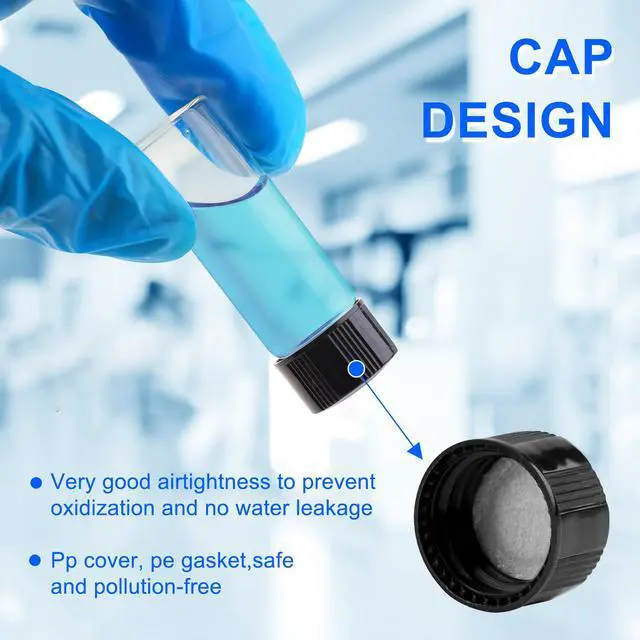 Alt view image 5 of 7 - 4ml Glass Vials with Screw Caps Small Sample Vials with Lids 10PCS