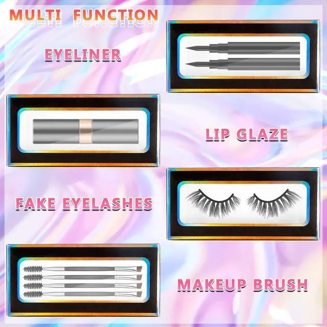 Alt view image 6 of 7 - 60 Pcs Empty Press on Nails Packaging Box Set 30 Clear Glitter Paper Eyelash Storage Box and 30 Acrylic Nail Display Stand Holder with 1 Red Double Sided Tapes for Salon Home Office