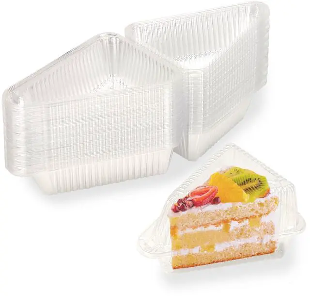 Main image of Thickened Extra Large 50Pcs Cake Slice Containers,4.4 Pie Slice Containers