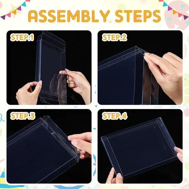 Alt view image 6 of 6 - 50 Pcs Clear Card Box Greeting Card Storage Boxes Clear Plastic Picture Display for Greeting Cards 4.5 x 5.9 x 0.6 Photo Storage Box Rectangle Small Boxes for Favors