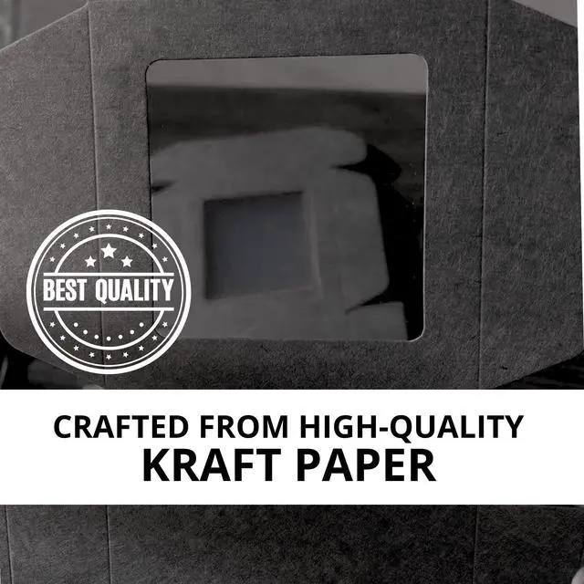 Alt view image 3 of 7 - 30PCS Cookie Boxes Black with Window - 4.13 x 4.13 x 1.18 Inch Durable Packaging for Baked Goods Small Bakery Containers for Pastries Gift Giving Bulk Food Storage Elegant Display for Desserts