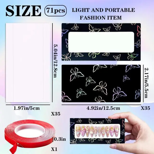Alt view image 4 of 6 - 35 Pcs Press On Nail Storage Empty Nail Organizer Box