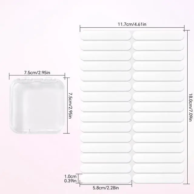 Alt view image 6 of 6 - 12Pcs Press On Nail Boxes Fake Nail Storage Case with Adhesive Tape