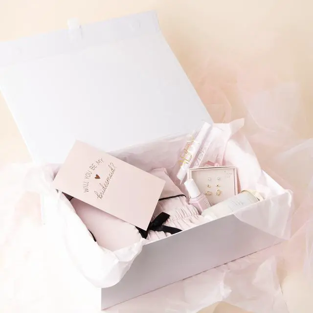 Alt view image 5 of 7 - White Hard Gift Box With Magnetic Closure Lid 14" x 9" x 4" Rectangle Favor Boxes With White Glossy Finish (1 Box)