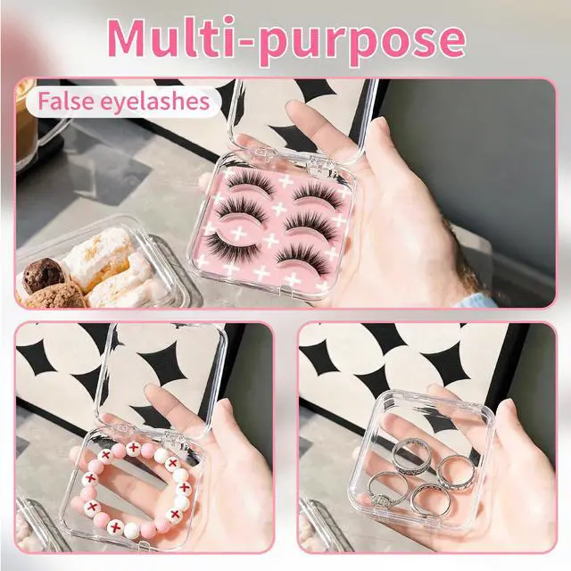 Alt view image 5 of 6 - Press On Nail Packaging - 14pcs Acrylic Press On Nail Organizer Box with 30 Adhesive Tabs, for Fake supplies Storage Case Display Salon Home Storage