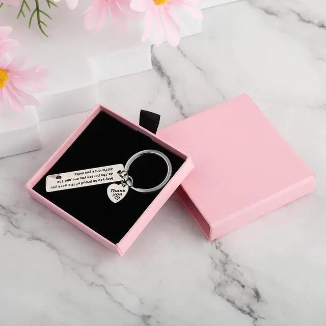 Alt view image 7 of 7 - 2 Pack Jewelry Gift Boxes Cardboard Jewelry Boxes, 2.9x3.1x0.7Inch Small Gift Boxes for Bracelets Earrings Necklaces Jewelry Gift (Pink)